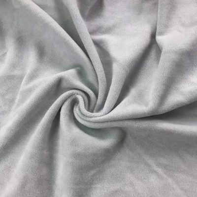 Ткань Велюр на хлопке (св. серый)